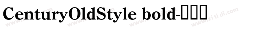 CenturyOldStyle bold字体转换